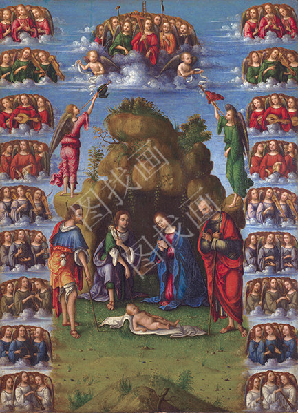 The Adoration of the Shepherds with the Nine Choirs of Angels